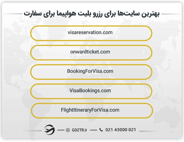 بهترین سایت‌ها برای رزرو بلیت هواپیما برای سفارت