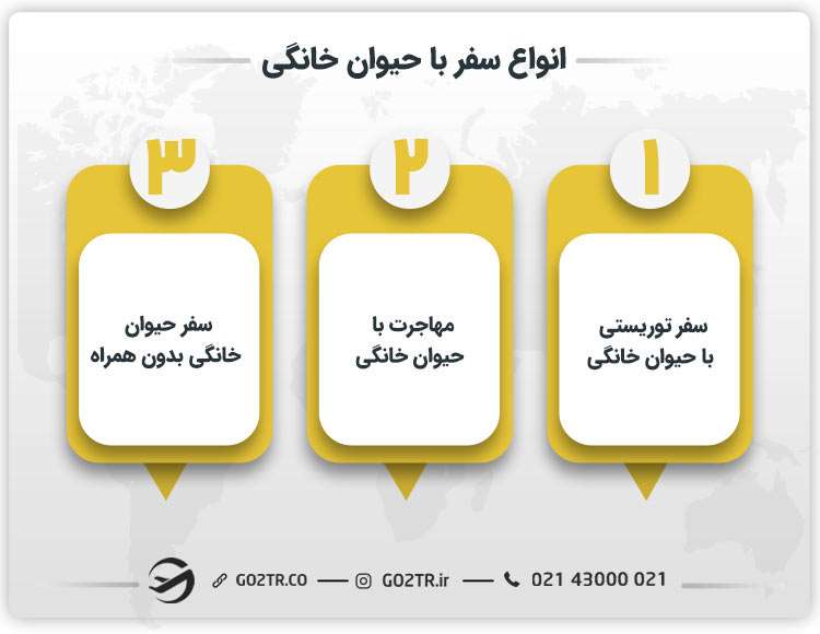 انواع سفر با حیوان خانگی