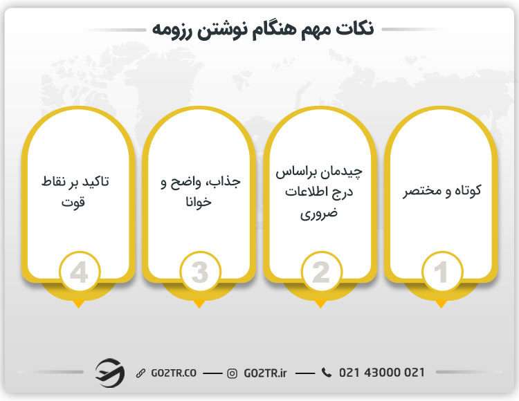 نکات مهم هنگام نوشتن رزومه