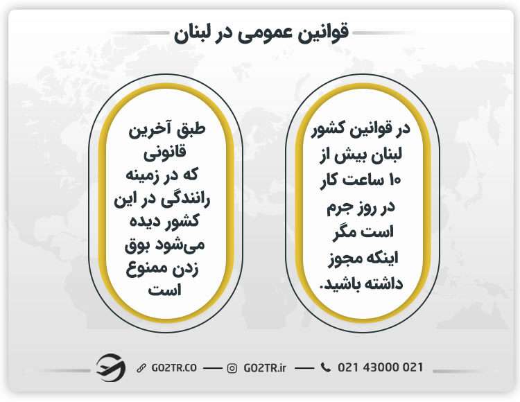 قوانین عمومی در لبنان