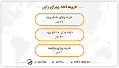 هزینه اخذ ویزای ژاپن