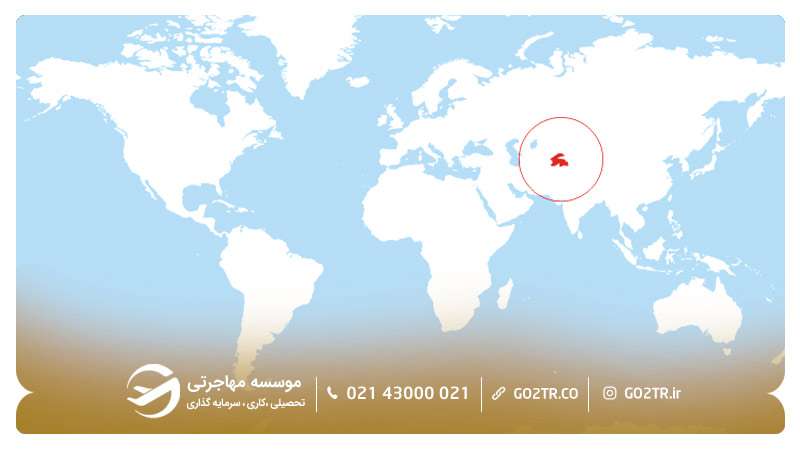 تاجیکستان روی نقشه