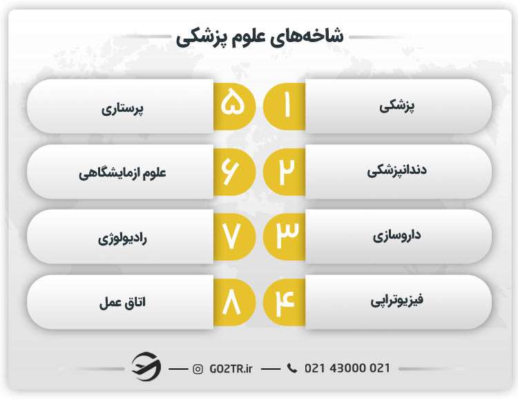 شاخههای علوم پزشکی