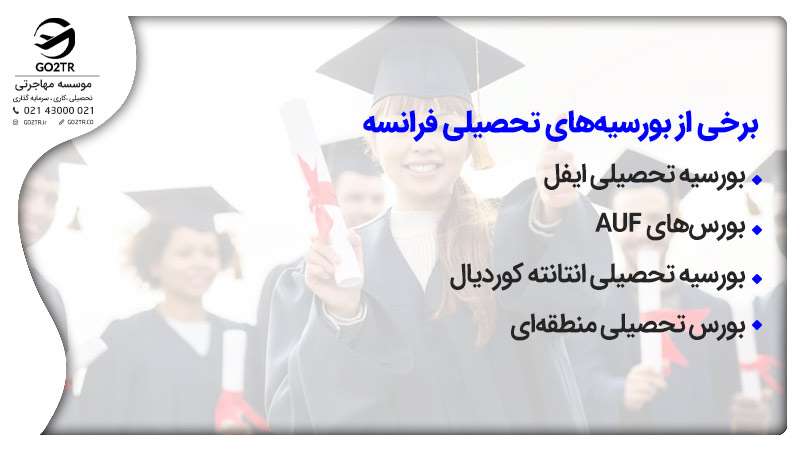 علاوه بر امکان تحصیل رایگان در فرانسه، شما به عنوان دانشجوی تحصیلات تکمیلی، به طیف گسترده‌ای از بورس‌های تحصیلی دسترسی خواهید داشت.