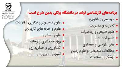 برنامه‌های کارشناسی ارشد در دانشگاه برکلی 