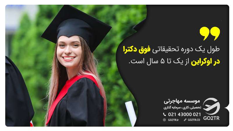 طول دوره فوق دکترا در اوکراین
