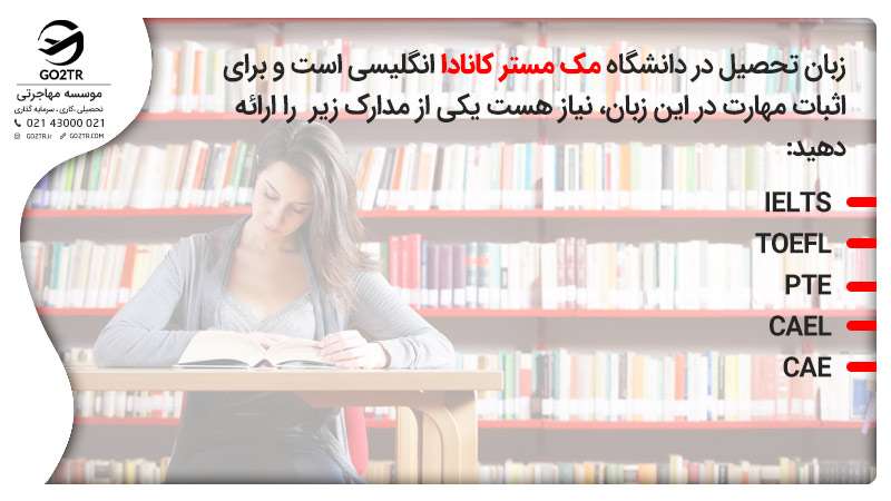 زبان تحصیل در دانشگاه مک مستر