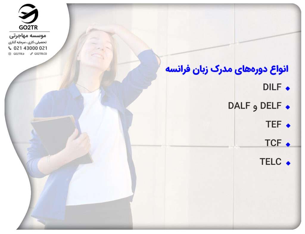 مدرک دوره‌های زبان فرانسه