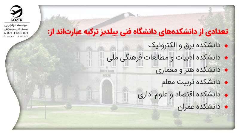 دانشکدههای دانشگاه فنی ییلدیز ترکیه