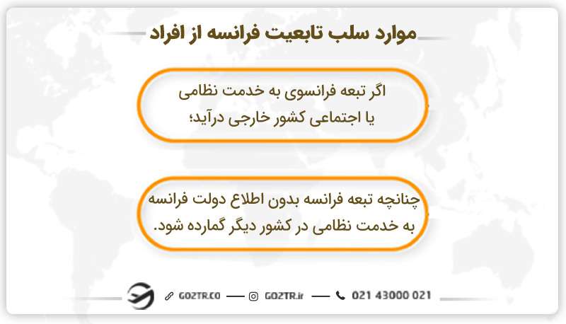 موارد سلب تابعیت فرانسه از افراد