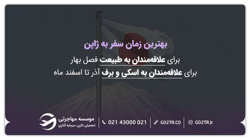 بهترین زمان سفر به ژاپن