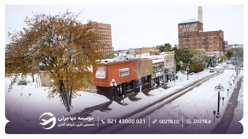 شهر براندون کانادا در فصل زمستان