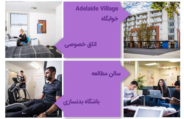 خوابگاه The University of Adelaide Village دانشگاه آدلاید استرالیا