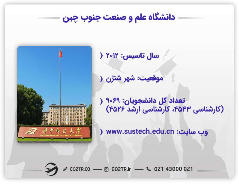 تصویری از اطلاعات کلی دانشگاه علم و صنعت جنوب چین