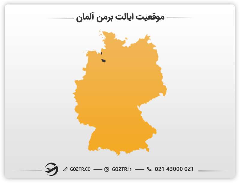 موقعیت ایالت برمن آلمان