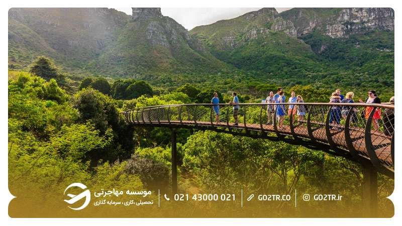 باغ گیاه‌شناسی Kirstenbosch در آفریقای جنوبی