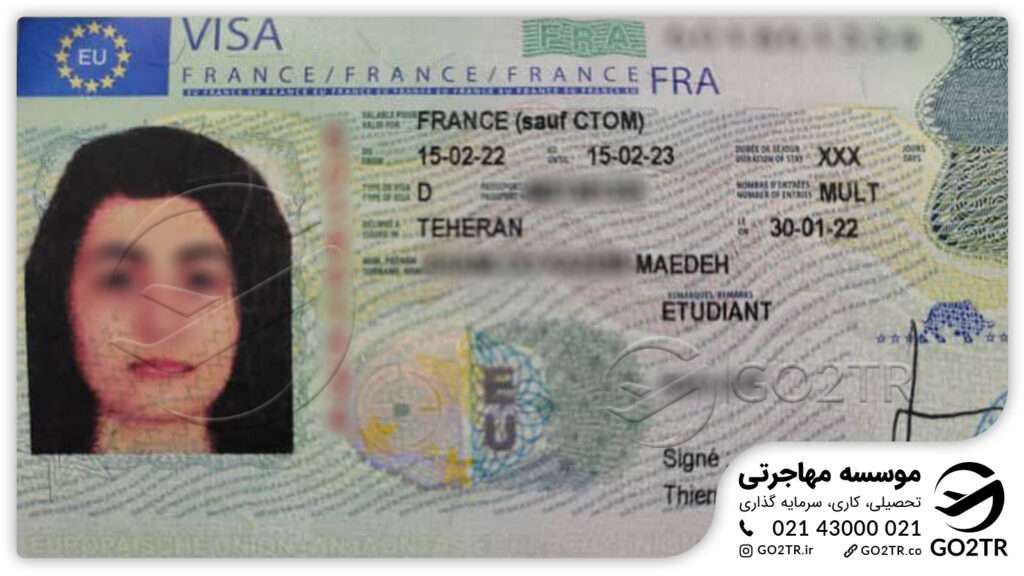اخذ ویزای تحصیلی فرانسه توسط کارشناسان GO2TR