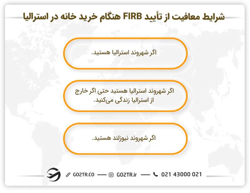 شرایط معافیت‌ از تأیید FIRB هنگام خرید خانه در استرالیا