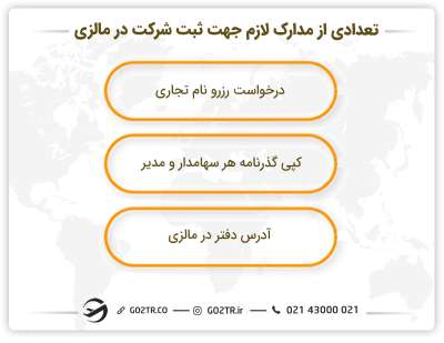 تعدادی از مدارک لازم جهت ثبت شرکت در مالزی