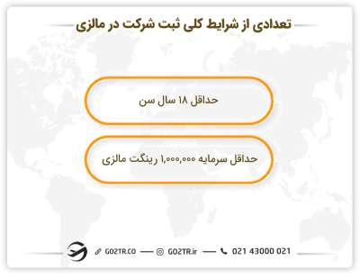 تعدادی از شرایط کلی ثبت شرکت در مالزی 