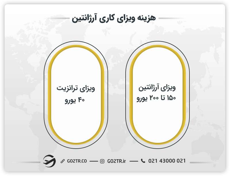 هزینه ویزای کار آرژانتین