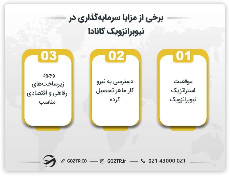 برخی از مزایای سرمایه گذاری در نیوبرانزویک کانادا