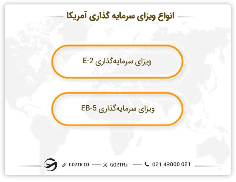 انواع ویزای سرمایه‌گذاری آمریکا