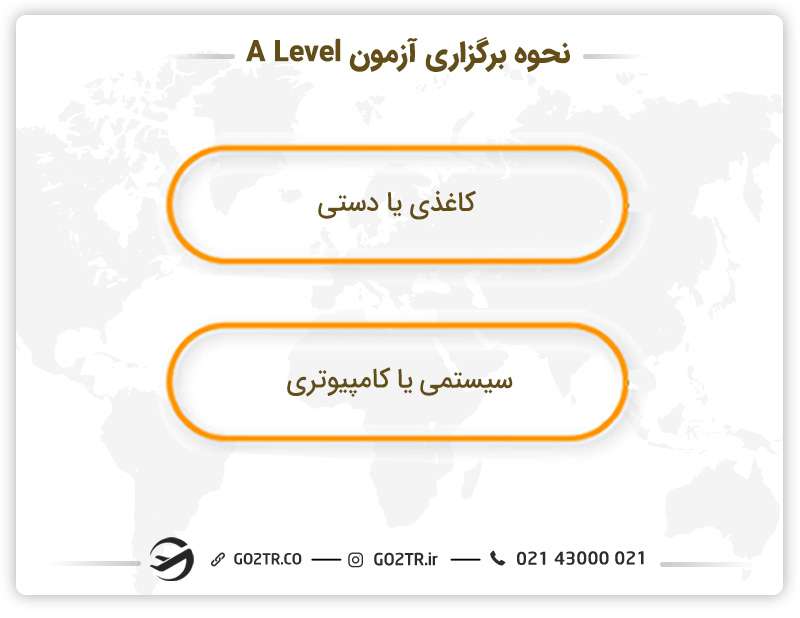 نحوه برگزاری آزمون A Level