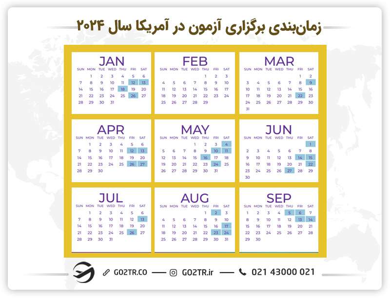 زمان‌بندی برگزاری آزمون MCAT در آمریکا
