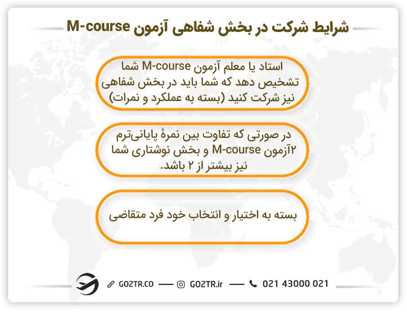 شرایط شرکت در بخش شفاهی آزمون