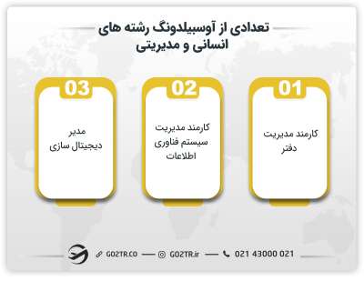 تعدادی از آوسبیلدونگ رشته های انسانی و مدیریتی