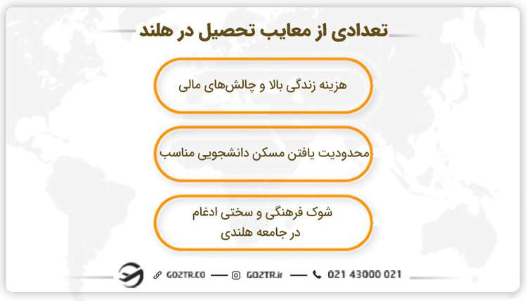 تعدادی از معایب تحصیل در هلند 