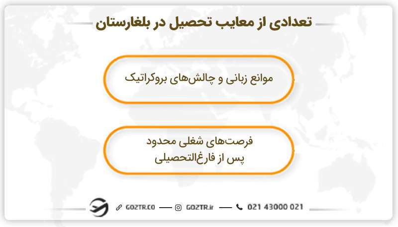 تعدادی از معایب تحصیل در بلغارستان