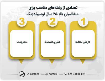 تعدادی از رشته های مناسب برای متقاضیان بالا ۲۵ سال اوسبیلدونگ