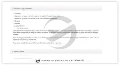 انتخاب وضعیت تأهل و تعداد فرزندان؛ نمونه فرم دوره‌های گذشته