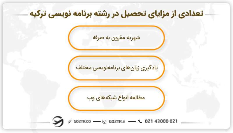 تعدادی از مزایای تحصیل در رشته برنامه نویسی در ترکیه 