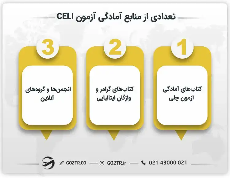 تعدادی از منابع آمادگی آزمون چلی