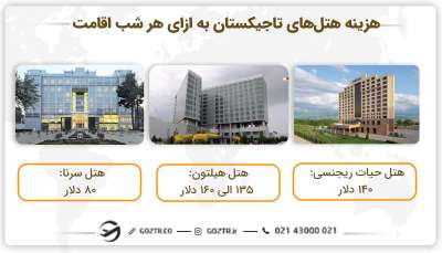 هزینه هتلهای تاجیکستان
