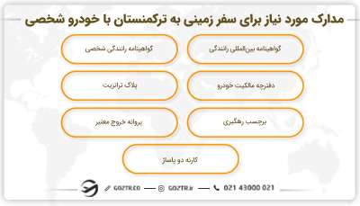 مدارک مورد نیاز برای سفر زمینی به ترکمنستان با خودرو شخصی