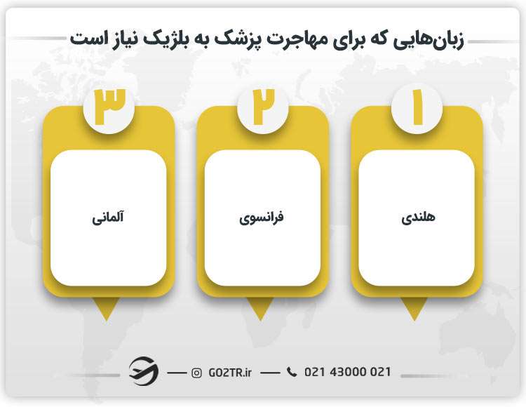 برای مهاجرت پزشک به بلژیک کدام زبان نیاز است