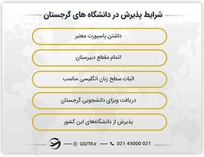 شرایط پذیرش در دانشگاه های گرجستان